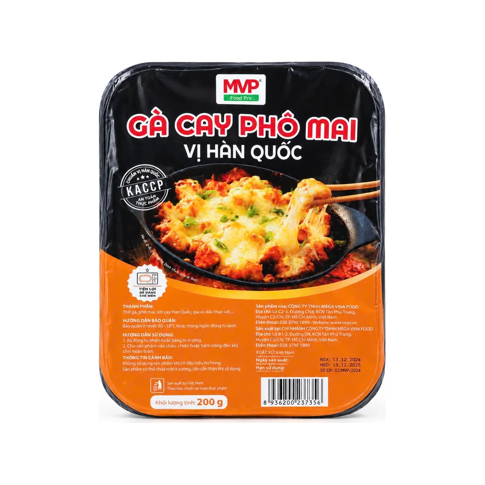 Gà cay phô mai vị Hàn Quốc